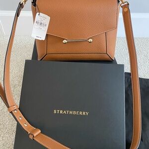 Strathberry Tan Crossbody Bag Mosaic Envelope